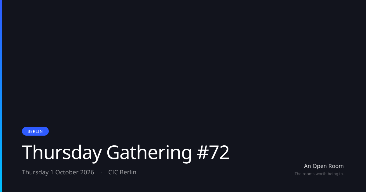 Thursday Gathering #72 – Venture Café