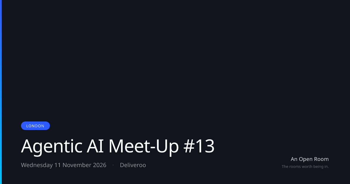 Agentic AI Meet-Up #13