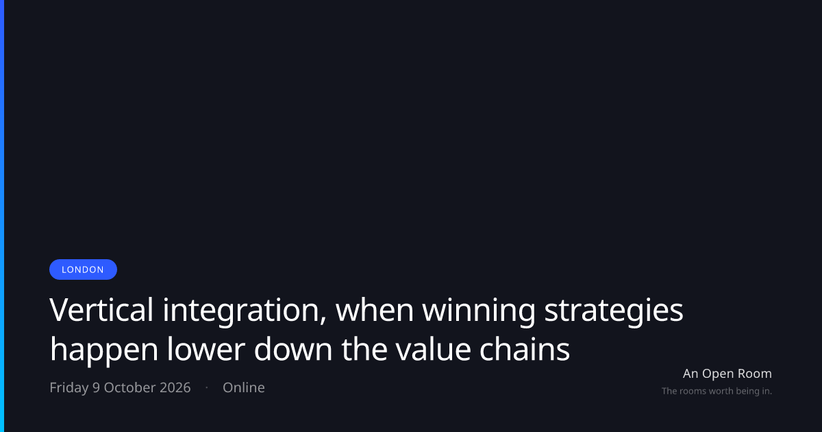 Vertical integration, when winning strategies happen lower down the ...